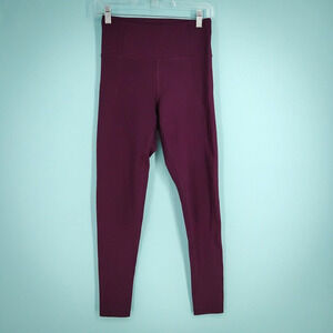 Girlfriend Collective Size Small S Plum Dark Red Compressive High Rise Leggings